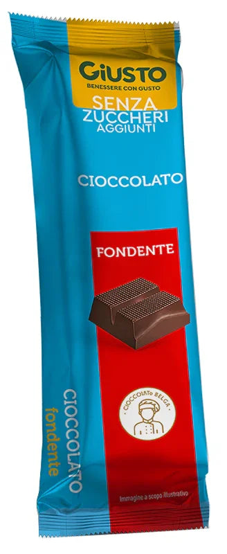 GIUSTO SENZA ZUCCHERO BARRETTA CIOCCOLATO FONDENTE 42 G - Farmaspeed