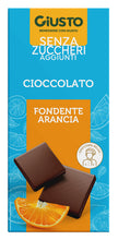 GIUSTO SUGAR FREE DARK CHOCOLATE ORANGE 85 G