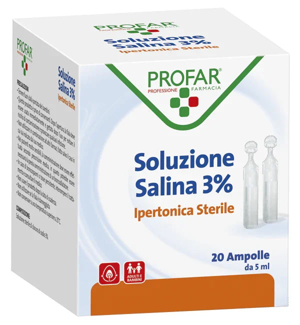 SOLUZIONE IPERTONICA 3% PROFAR 5 ML 20 PEZZI - Farmaspeed