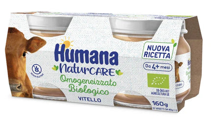 HUMANA OMOGENEIZZATO VITELLO BIOLOGICO 2 PEZZI 80 G - Farmaspeed