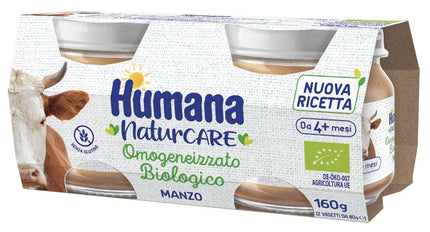 HUMANA OMOGENEIZZATO MANZO BIOLOGICO 2 PEZZI 80 G - Farmaspeed