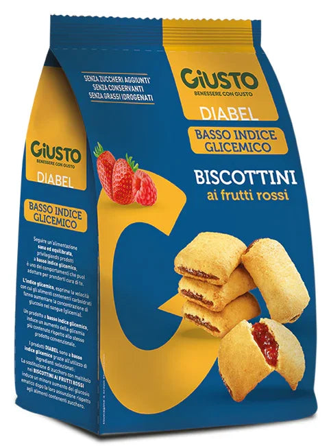 GIUSTO DIABEL BISCOTTINI FRUTTI ROSSI 250 G - Farmaspeed