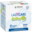 LADYCARE HYPOALLERGENIC COTTON PADS NIGHT WITH WINGS 10 PIECES PROFAR