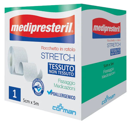 MEDIPRESTERIL ROCCHETTO ROTOLO STRETCH TESSUTO NON TESSUTO 5 CM X 500 CM - Farmaspeed