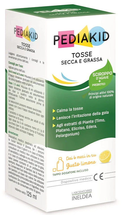 PEDIAKID TOSSE SECCA E GRASSA SCIROPPO 125 ML - Farmaspeed
