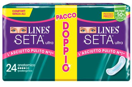 LINES SETA ULTRA ABSORBENT ANATOMICAL VP DWCT 24 PIECES