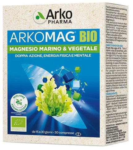 ARKOMAG BIO MAGNESIO MARINO & VEGETALE 30 COMPRESSE - Farmaspeed