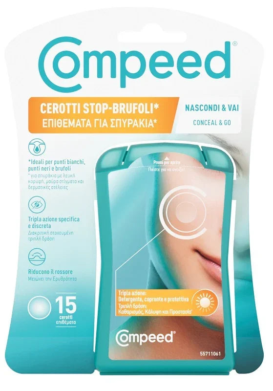 COMPEED CEROTTI STOP BRUFOLI NASCONDI & VAI 15 PEZZI - Farmaspeed