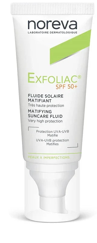 EXFOLIAC FLUIDE SOLAIRE MATIFIANT SPF50+ 40 ML - Farmaspeed