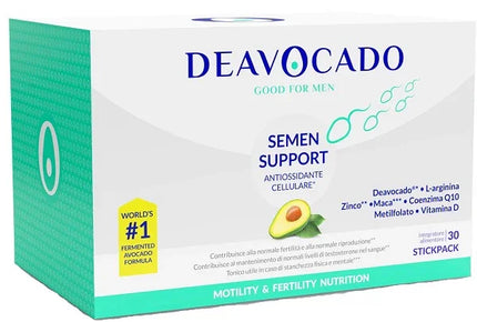 DEAVOCADO SEMEN SUPPORT UOMO 30 STICKPACK - Farmaspeed