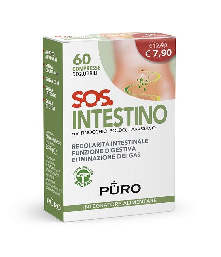 PURE SOS INTESTINE 60 SWALLOWABLE TABLETS