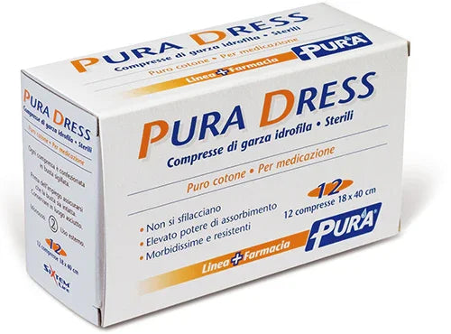 GARZA IDROFILA PURA DRESS 18X40CM 12 PEZZI - Farmaspeed