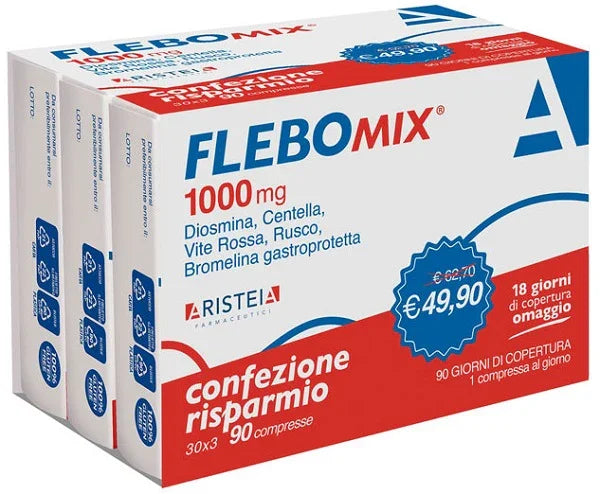 FLEBOMIX 1000 MG 90 COMPRESSE TRI-PACK - Farmaspeed