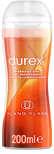 DUREX MASSAGE 2 IN 1 BODY MASSAGE GEL AND YLANG YLANG LUBRICANT 200 ML
