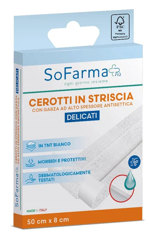 CEROTTO DELICATO STRISCIA 50X8 CM SOFARMAPIU' - Farmaspeed