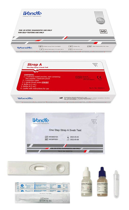 TEST AUTODIAGNOSTICO ONE STEP STREP A RILEVAZIONE QUALITATIVA ANTIGENE STREPTOCOCCO A IN TAMPONE FARINGEO