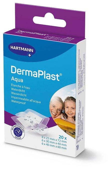 DERMAPLAST AQUA CEROTTO 3 FORMATI 20 PEZZI - Farmaspeed