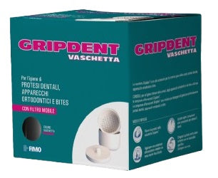 GRIPDENT VASCHETTA PORTA PROTESI DENTALI ED APPARECCHI ORTODONTICI