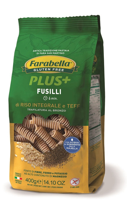 FARABELLA FUSILLI BROWN RICE AND TEFF 400 G
