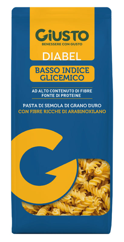 GIUSTO DIABEL LOW GLYCEMIC INDEX FUSILLI PASTA 400 G