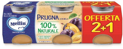 MELLIN OMOGENEIZZATO PRUGNA 3 PEZZI DA 100 G - Farmaspeed