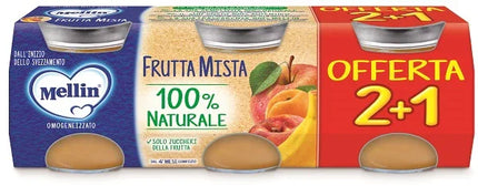 MELLIN OMOGENEIZZATO FRUTTA MISTA 3 PEZZI DA 100 G - Farmaspeed