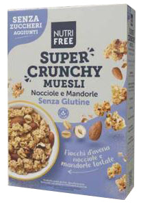 NUTRIFREE SUPER CRUNCHY MUESLI HAZELNUTS AND ALMONDS WITHOUT ADDED SUGAR 300 G