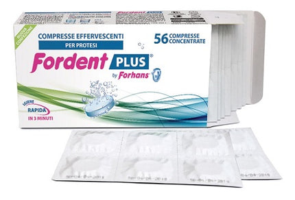 FORDENT PLUS 56 COMPRESSE CONCENTRATE PER DENTIERE E APPARECCHI ORTODONTICI
