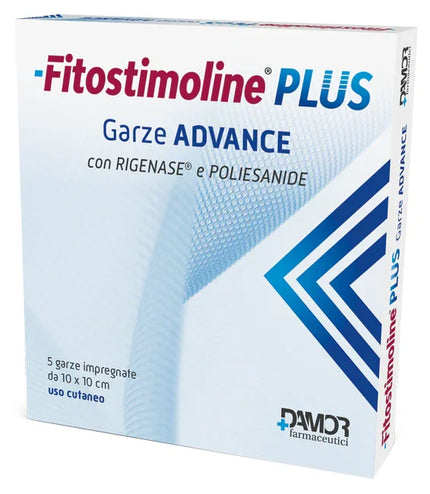 FITOSTIMOLINE PLUS GARZE ADVANCE IMPREGNATE 10X10 CM 5 PEZZI - Farmaspeed