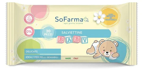 SALVIETTINE BABY CAMOMILLA 20 PEZZI SOFARMAPIU' - Farmaspeed