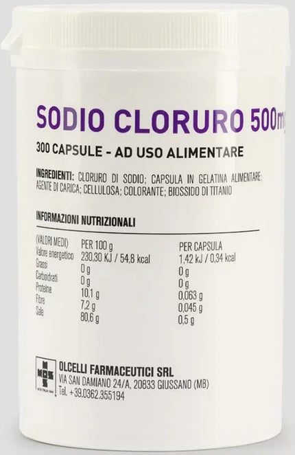 SODIO CLORURO 300 CAPSULE 500MG - Farmaspeed