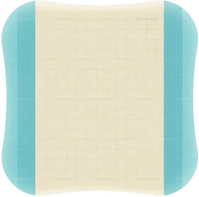 MEDICAZIONE SPECIALE ATTIVA CON IDROCOLLOIDE CON BORDI SMUSSATI COMFEEL PLUS 10X10 CM 10 PEZZI - Farmaspeed