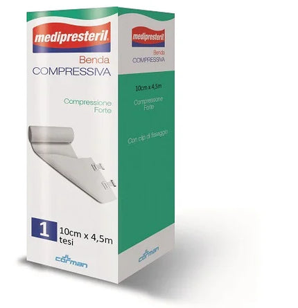 BENDA MEDIPRESTERIL COMPRESSIONE FORTE M4,5X10CM TESI - Farmaspeed