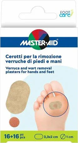 CEROTTO VERRUCHE MASTER-AID FOOTCARE PIEDI/MANI 16 PEZZI E4 - Farmaspeed