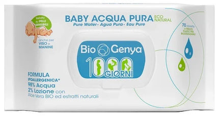 BIOGENYA BABY ECO NATURA ACQUA PURA 70 SALVIETTE - Farmaspeed
