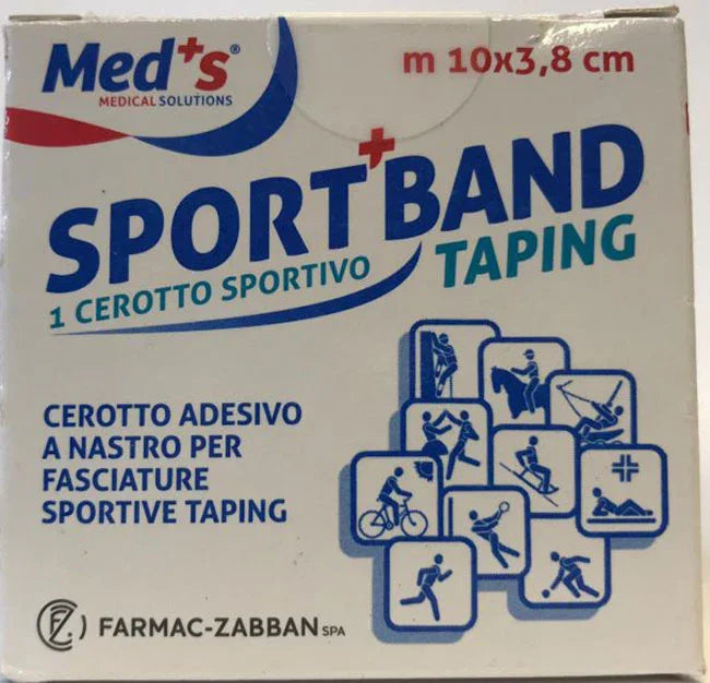 CEROTTO MEDS TELA BIANCA SPORTIVO 1000X3,8 CM - Farmaspeed