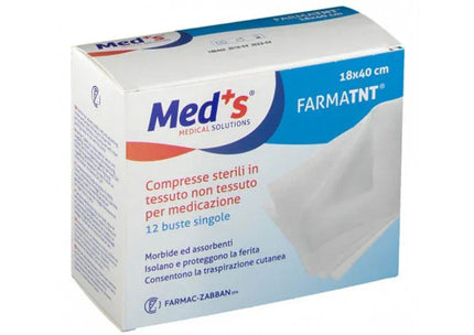GARZA COMPRESSA MEDS TESSUTO NON TESSUTO 18X40CM 12 PEZZI - Farmaspeed