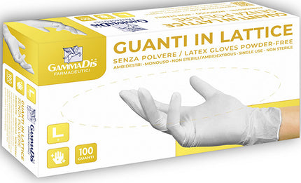 LATEX GLOVES WITHOUT POWDER SMALL 100 PIECES GAMMADIS