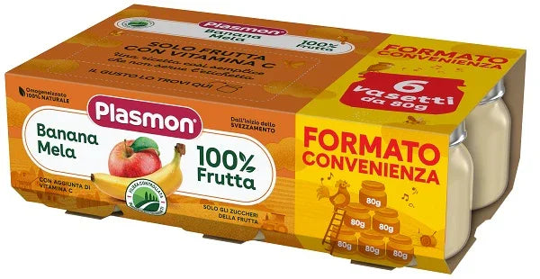 PLASMON OMOGENEIZZATO BANANA MELA 6X80 G