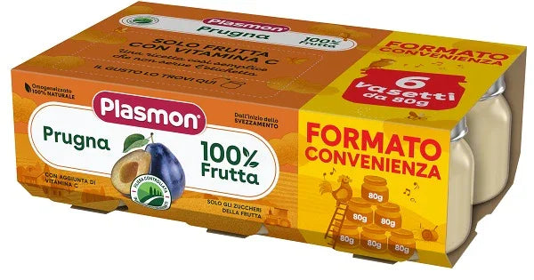 PLASMON OMOGENEIZZATO PRUGNA 6X80 G - Farmaspeed