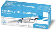 EUROSPITAL 5 ML DISPOSABLE STERILE SYRINGE 10 PIECES