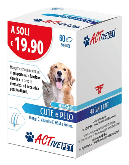 ACTIVE PET BENESSERE CUTE E PELO 60 SOFTGEL - Farmaspeed