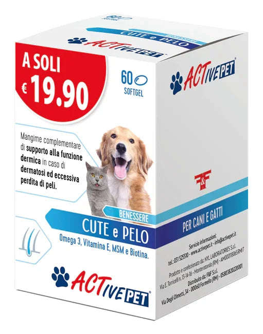 ACTIVE PET BENESSERE CUTE E PELO 60 SOFTGEL - Farmaspeed