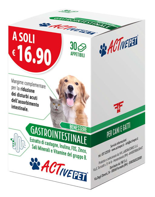 ACTIVE PET GASTROINTESTINAL WELLBEING 30 APPETIZING TABLETS
