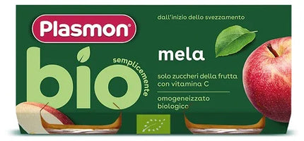 PLASMON OMOGENEIZZATO BIO MELA 2 VASETTI X 80 G - Farmaspeed