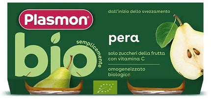 PLASMON OMOGENEIZZATO BIO PERA 2 VASETTI X 80 G - Farmaspeed