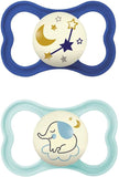 MAM AIR NIGHT PACIFIER 16+ MONTHS SILICONE MALE 2 PIECES