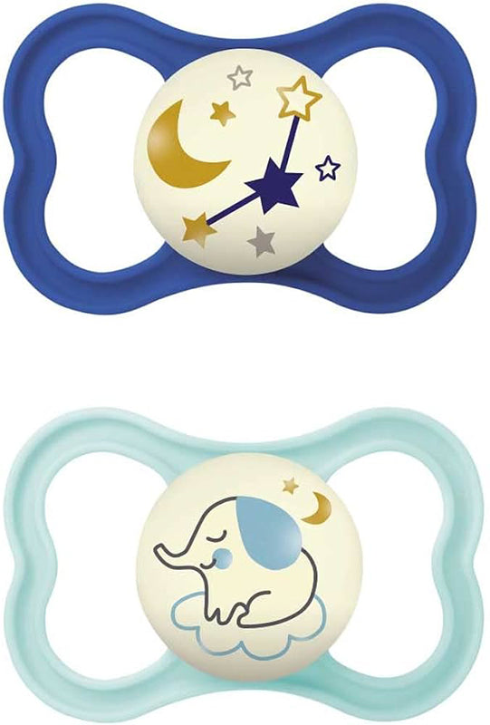 MAM AIR NIGHT PACIFIER 16+ MONTHS SILICONE MALE 2 PIECES