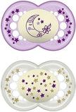 MAM SUCCHIETTO ORIGINAL NIGHT 6+ MESI SILICONE FEMMINA 2 PEZZI