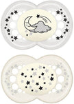 MAM SUCCHIETTO ORIGINAL NIGHT 6+ MESI SILICONE NEUTRO 2 PEZZI